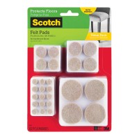 Scotch Felt Pads SP845 Beige Assorted, Pack of 162